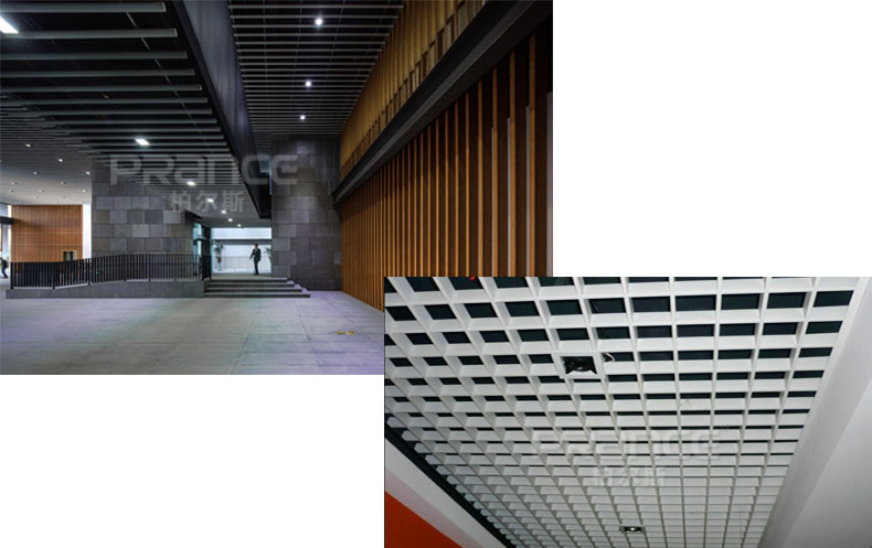 鋁圓管天花、鋁格柵天花效果圖